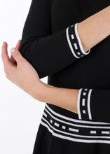 Load image into Gallery viewer, Fit and flare knit dress, black