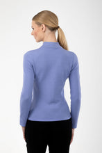 Load image into Gallery viewer, Merino wool floral jacquard knit top, lavender
