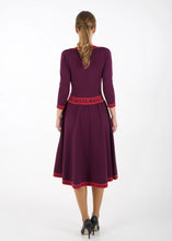 Load image into Gallery viewer, Fit and flare knit dress, purple