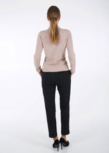 Load image into Gallery viewer, Merino wool jacquard knit top, meadow, beige