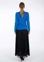 Load image into Gallery viewer, Merino wool jacquard knit top, meadow, blue