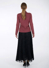 Load image into Gallery viewer, Merino wool jacquard knit top, meadow, renaissance rose