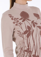 Load image into Gallery viewer, Merino wool jacquard knit top, meadow, beige