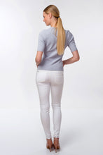 Load image into Gallery viewer, Forget-me-not jacquard knit top, grey