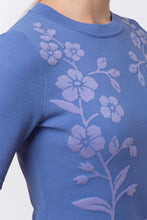 Load image into Gallery viewer, Forget-me-not jacquard knit top, lavender