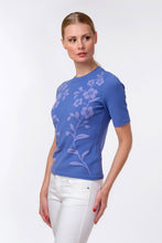 Load image into Gallery viewer, Forget-me-not jacquard knit top, lavender