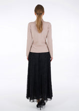 Load image into Gallery viewer, Merino wool jacquard knit top, clover, beige