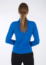 Load image into Gallery viewer, Merino wool jacquard knit top, clover, blue
