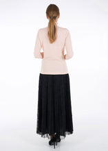 Load image into Gallery viewer, Merino ruffle knit top, light orange