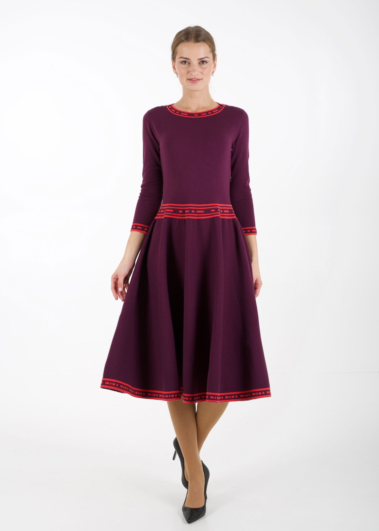 knit dress purple Women Turtleneck Long Sleeve Knit Pullover Sweater Bodycon Mini Dress Fall Dresses for Women 2023 Purple,S