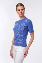Load image into Gallery viewer, Forget-me-not jacquard knit top, lavender
